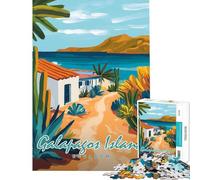 Puzzle pour Adolescents 1000 pièces Affiche de Voyage des îles Galapagos Activités Amusantes à la Maison décoration Jeux pour Les 14 Ans et Plus (38x26cm)