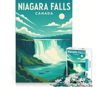 Puzzle pour Adolescents 1000 pièces, Affiche des Chutes du Niagara, Jeux éducatifs, décoration Parfaite, Collection d'artistes, Beaux-Arts 38x26cm