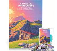 Puzzle pour Adolescents 1000 pièces Affiche Refuge Belle Sébastien, Jeu Familial, Activités Amusantes à la Maison, Cadeau d'anniversaire, Cadeaux de Voyage, 38x26cm
