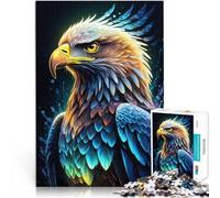 Puzzle pour Adolescents 1000 pièces Aigle du réalisme Magique Apprentissage éducatif avec des pièces de Formes aléatoires entièrement imbriquées 26x38cm