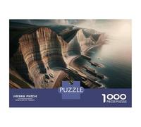 Puzzle pour Adolescents 1000 Pièces Amazing Coastal Cliffs Puzzles pour Adultes Jeux Relaxants Décoration Murale Idéal comme Cadeau pour Toute La Famille 52x38cm/1000pcs