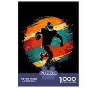 Puzzle pour Adolescents 1000 Pièces American Football Player Silhouette Puzzles pour Adultes, Jouets Anti-Stress, Décoration Murale, Interaction Parent-Enfant 70x50cm/1000pcs