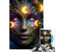 Puzzle pour Adolescents 1000 pièces Arbre Cosmique Femme Activités Amusantes à la Maison Améliore la mémoire Jeux éducatifs pour Les 14 Ans et Plus (50x75cm)