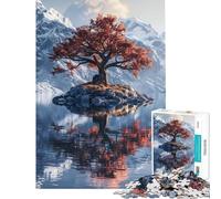 Puzzle pour Adolescents 1000 pièces Arbre d'automne psychédélique Stimule Le Cerveau Anti-Stress Casse-tête pour Les 14 Ans et Plus (50x75cm)