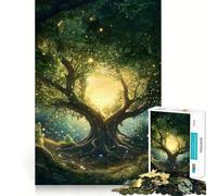 Puzzle pour Adolescents 1000 pièces Arbre de Vie Découpe serrée Jeu de réflexion Amusant et créatif Détente Cadeau Artistique de Noël (50x75cm)