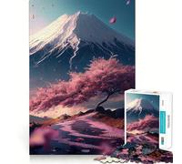 Puzzle pour Adolescents 1000 pièces Arbre en Fleurs de Cerisier Découpe serrée Casse-tête logique Amusant Jeu de détente et de Divertissement Cadeau Artistique de Noël (38x52cm)