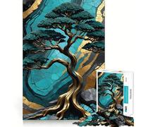 Puzzle pour Adolescents 1000 pièces Arbre Kintsugi Art Bords impeccables Jeu Amusant et Stimulant Mental Jeu Calme et Amusant Cadeau d'anniversaire Artistique (38x52cm)