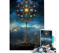 Puzzle pour Adolescents 1000 pièces Arbre Mystique des orbes Jeu de réflexion et de Casse-tête éducatif Jouet Stimulant Cadeau d'anniversaire Convient aux Couples (Dimensions 38x26cm)