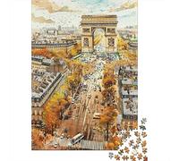 Puzzle pour Adolescents 1000 Pièces Arc De Triomphe, Paris-1 Puzzles pour Adolescents Jeux Relaxants Cadeaux pour Femmes pour Anniversaire, Noël 52x38cm/1000pcs