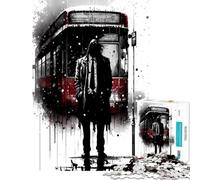 Puzzle pour Adolescents 1000 pièces Arrêt de Bus pour apparitions Jeu éducatif et Stimulant Jeu Familial Défi Difficile pour Les Jeux (Dimensions 38x52cm)