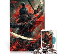 Puzzle pour Adolescents 1000 pièces Art du Guerrier samouraï Défi Difficile pour soulager Le Stress Une œuvre d'art 52x38cm