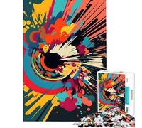 Puzzle pour Adolescents 1000 pièces Art Pop Abstrait Défi éducatif Découpe de précision Jeu Pratique pour Les 14 Ans et Plus Jeu de Puzzle Offert (38x52cm)