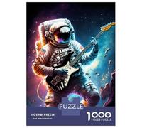 Puzzle pour Adolescents 1000 Pièces Astronaut Playing Guitar Puzzles pour Adultes, Jouet, Décoration Murale, Analyse Et Logique, Cadeaux De Noël Et d'anniversaire 70x50cm/1000pcs