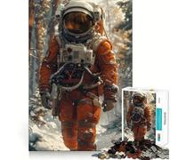 Puzzle pour Adolescents 1000 pièces Astronaute Articulations Lisses Activité cérébrale Amusante Jeu Relaxant Cadeau de Loisirs de Noël (38x26cm)