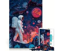 Puzzle pour Adolescents 1000 pièces Astronaute dans Un Monde Extraterrestre Découpe de qualité supérieure Jeu Amusant et Intelligent Cadeau Facile à Jouer Pièce d'art de Noël (38x26cm)