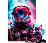 Puzzle pour Adolescents 1000 pièces Astronaute Espace Nébuleuse Articulations Lisses Activité cérébrale Amusante Jeu Relaxant Cadeau de Noël et de Loisirs (38x52cm)