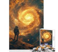 Puzzle pour Adolescents 1000 pièces Astronaute Une Autre planète Puzzle 1000 pièces Jeu éducatif Œuvre d'art Cadeau Convient aux Couples (38x26cm)