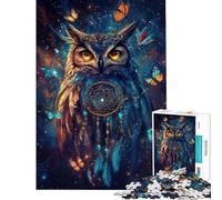 Puzzle pour Adolescents 1000 pièces Attrape-rêves Cosmique du Hibou Casse-tête de précision Difficile et Stimulant Jeux de réflexion en Famille (Dimensions 50x75cm)