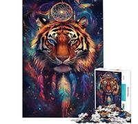 Puzzle pour Adolescents 1000 pièces Attrape-rêves du Tigre Puzzle pour Adultes Difficile Liste de souhaits avec Le Père Noël Casse-tête Jeux de réflexion en Famille (Dimensions 38x26cm)