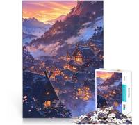 Puzzle pour Adolescents 1000 pièces Aube du Village Japonais Jouet éducatif d'apprentissage Collection d'artistes, Beaux-Arts 75x50cm