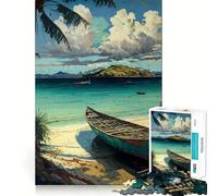 Puzzle pour Adolescents 1000 pièces Aventure en canoë Bords impeccables Jeu de réflexion Amusant Cadeau Moments de détente et de Divertissement Décoration Murale de Noël (50x75cm)