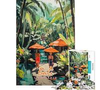 Puzzle pour Adolescents 1000 pièces Bali Paradis Tropical Puzzle Jeux relaxants Passe-Temps idéal comme Cadeau (Dimensions 50x75cm)