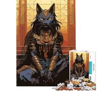 Puzzle pour Adolescents 1000 pièces Bastet déesse égyptienne Jeu Relaxant et addictif pour cultiver la Patience Cadeau d'anniversaire pour s'amuser en Famille (Dimensions 38x52cm)
