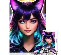 Puzzle pour Adolescents 1000 pièces Beau Jeu de réflexion avec Une Fille d'anime idéal pour se détendre à la Maison décoration et Jeu d'interaction Parent-Enfant (38x26cm)