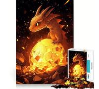 Puzzle pour Adolescents 1000 pièces Bébé Dragon Qui éclot Articulations Lisses Activité cérébrale Amusante Jeu Relaxant Cadeau de Loisirs de Noël (38x26cm)