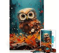 Puzzle pour Adolescents 1000 pièces Bébé Hibou coloré,découpe Premium,Jeu Intelligent et Amusant,Cadeau,Facile à Jouer,pièce Artistique de Noël (38x52cm)