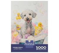 Puzzle pour Adolescents 1000 Pièces Bedlington Terrier Dog Puzzles pour Adultes Jeux De Détente Découpe De Précision Offre Spéciale pour Toute La Famille 52x38cm/1000pcs