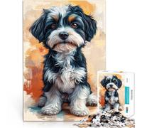 Puzzle pour Adolescents 1000 pièces Bichon Havanais Entraînez Votre Cerveau et Vos Mains Jeu éducatif pour Anniversaire, Noël 38x26cm