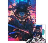Puzzle pour Adolescents 1000 pièces Blaze of The Demon Samurai Jeux relaxants et addictifs pour cultiver la Patience Cadeau d'anniversaire pour s'amuser en Famille (Dimensions 75x50cm)