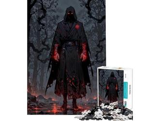 Puzzle pour Adolescents 1000 pièces Blood Assassin Guerrier de l'ombre Pourpre Jeu Familial addictif pour cultiver la Patience pour Les Jeux améliore la mémoire (Dimensions 38x26cm)
