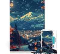 Puzzle pour Adolescents 1000 pièces BMW E avec Mont Fuji,Japon,Bords Nets,Jeu de Concentration Amusant,Moment de détente,Cadeau de Noël apaisant (38x26cm)