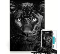 Puzzle pour Adolescents 1000 pièces Bnw Cool Panther Exact Edge Art,Jeu de Concentration,Cadeau,Jeu pour Passer Un Moment agréable,Illustration de scène de Noël (38x26cm)