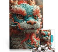 Puzzle pour Adolescents 1000 pièces Bonne année Dragon Jouet éducatif intellectuel décompressant Une œuvre d'art 38x26cm