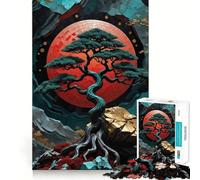 Puzzle pour Adolescents 1000 pièces Bonsaï Art Kintsugi Bords précis,Jeu de Concentration Cadeau,Jeu pour Passer Un Moment agréable,Décoration de Noël (38x26cm)