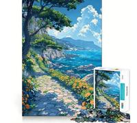 Puzzle pour Adolescents 1000 pièces Bord de mer Bords impeccables Jeu de réflexion Amusant et Calme Activité Artistique d'anniversaire (38x52cm)