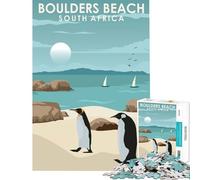 Puzzle pour Adolescents 1000 pièces Boulders Beach Afrique du Sud Jeu éducatif pour Un défi ludique et des idées Cadeaux pour Une Course de Vitesse Manuelle (Dimensions 38x26cm)