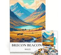 Puzzle pour Adolescents 1000 pièces Brecon Beacons Vallées secrètes, Jeux de détente, Interaction Parent-Enfant, Jeu de défi Unique 38x52cm