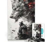 Puzzle pour Adolescents 1000 pièces Brothers of The Wild Tight Cut,Casse-tête logique Amusant,Jeu de détente,Moment de Divertissement,Cadeau Artistique de Noël (38x52cm)