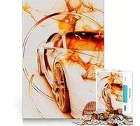 Puzzle pour Adolescents 1000 pièces Bugatti sur marbre,Bords impeccables,Jeu de réflexion Amusant,Cadeau pour des Moments de détente et de Divertissement,décoration Murale de Noël (38x52cm)