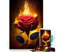 Puzzle pour Adolescents 1000 pièces Burning Love V Tight Cut Amusant et créatif,Jeu cérébral Relaxant,Cadeau Artistique de Noël (50x75cm)