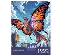 Puzzle pour Adolescents 1000 Pièces Butterfly-Winged Dragon Soaring Through The Sky Puzzles pour Adultes Jeu Manuel Améliore La Mémoire Interaction Parent-Enfant 52x38cm/1000pcs
