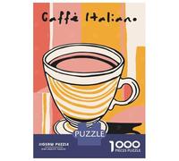 Puzzle pour Adolescents 1000 Pièces Caffe Italiano Wall Art Puzzle pour Adultes Jeu Pratique Analyse Et Logique Interaction Parent-Enfant 52x38cm/1000pcs