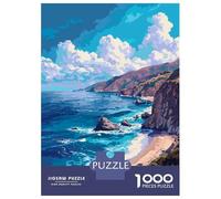 Puzzle pour Adolescents 1000 Pièces California Beach Pixel Puzzles pour Adultes, Jouet, Décoration Murale, Analyse Et Logique, Cadeaux De Noël Et d'anniversaire 52x38cm/1000pcs