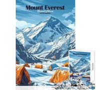 Puzzle pour Adolescents 1000 pièces Camp de Base de l'Everest Jeu éducatif à Assembler décoration Murale renforce Les Liens Amoureux (52x38cm)