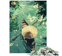 Puzzle pour Adolescents 1000 pièces Canoë sur eaux tranquilles Puzzle pour Adolescents Modèle à Assembler Chaque pièce est Unique Cadeau d'anniversaire Unique (38x26cm/1000pcs)