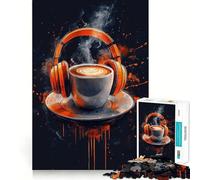Puzzle pour Adolescents 1000 pièces Cappuccino Vibes avec décor découpé soigné,Jouet créatif et Amusant,Jeu de Paix,œuvre d'art de Noël (50x75cm)